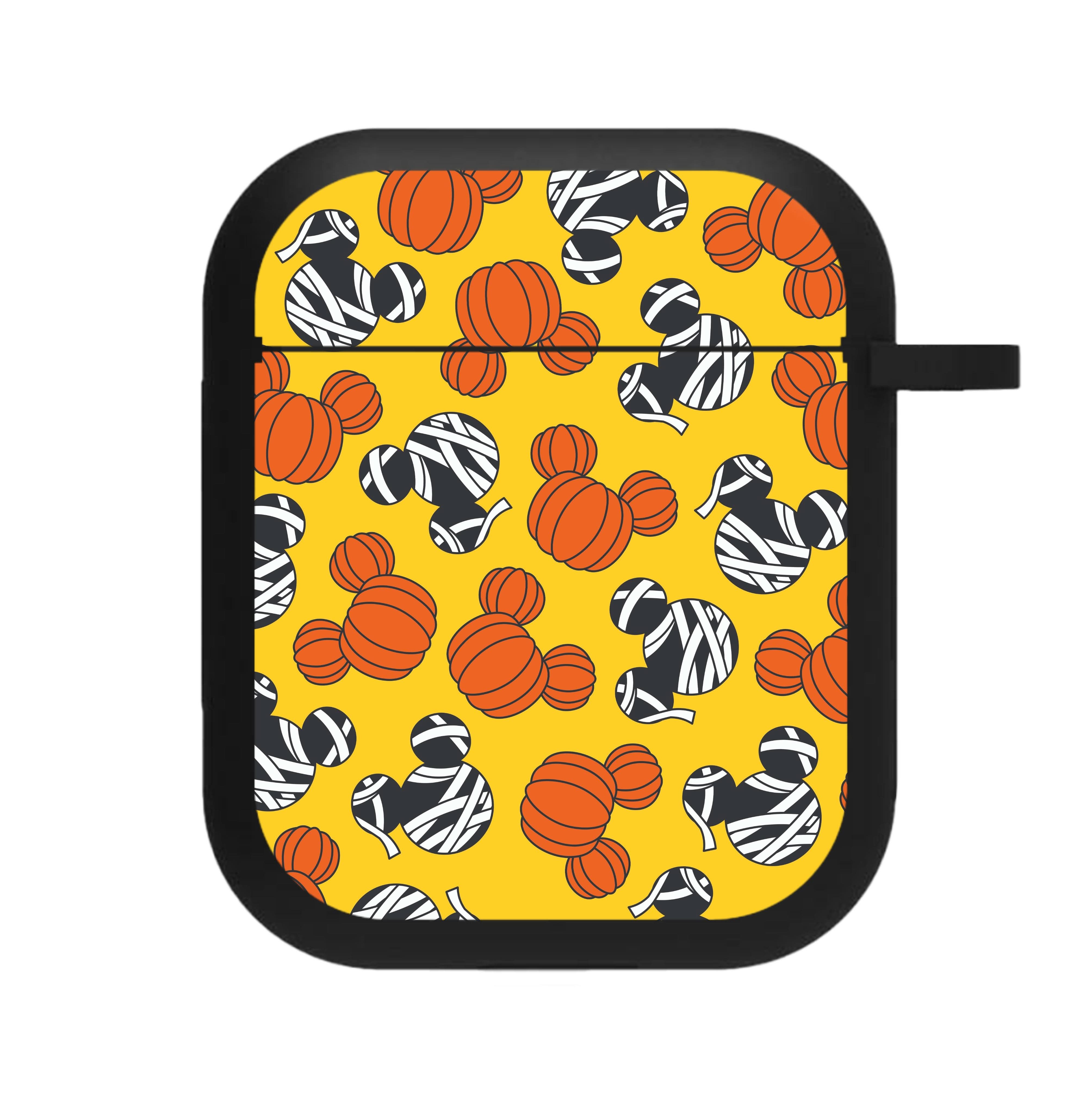 Pumpkin And Mummy Mouse Pattern AirPods Case