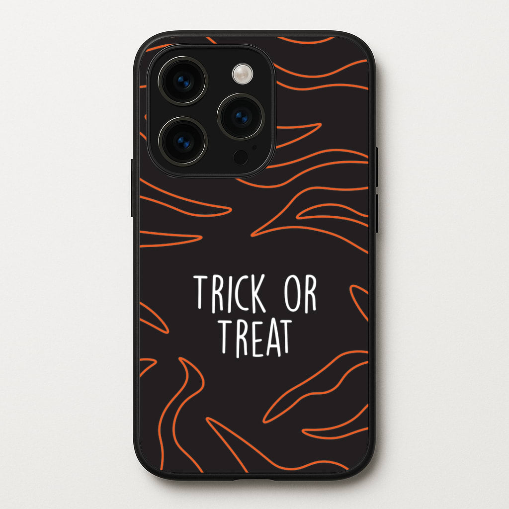 Zebra Print Trick Or Treat iPhone 14 Pro Case
