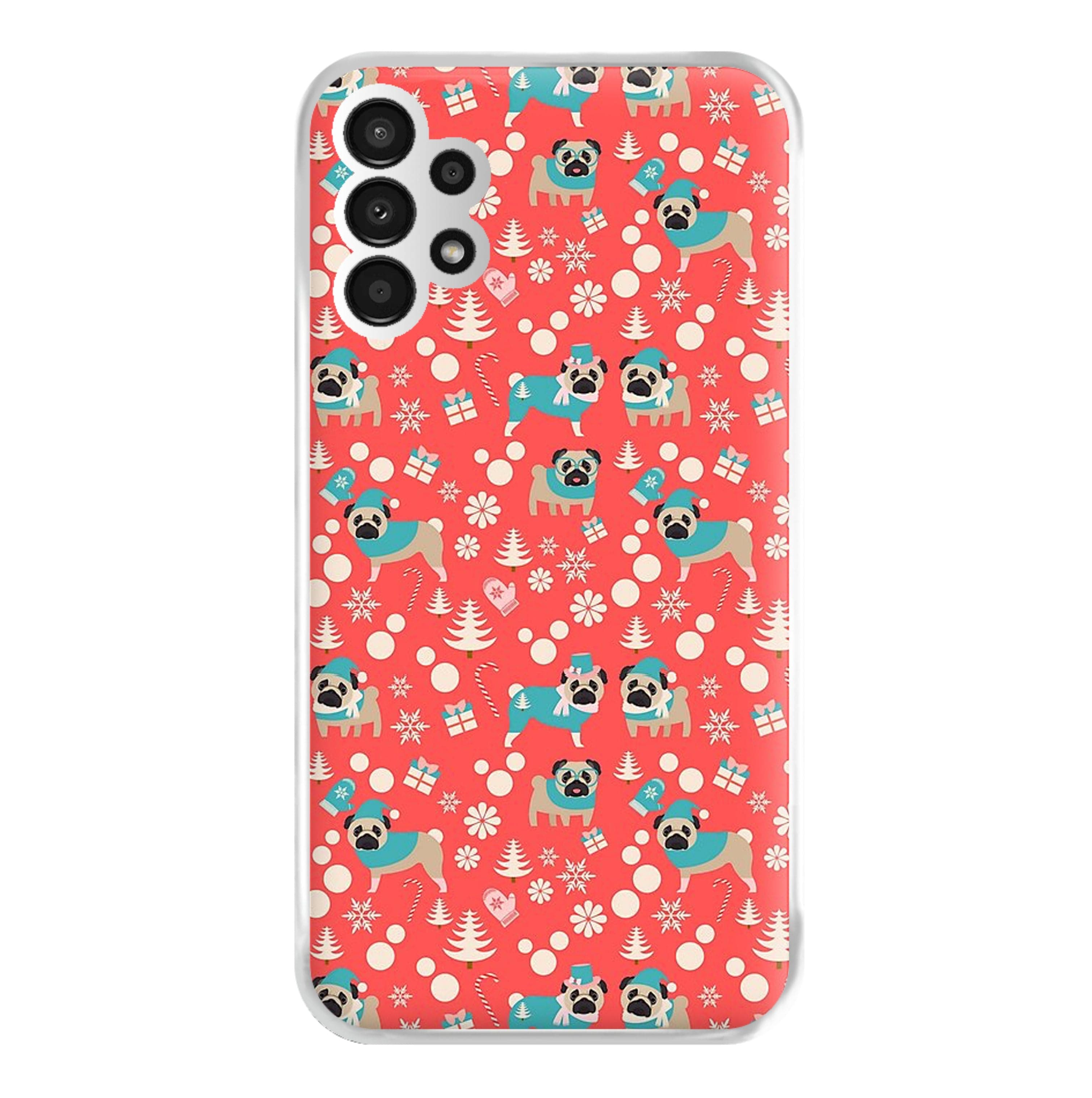 Christmas Pug Pattern Phone Case