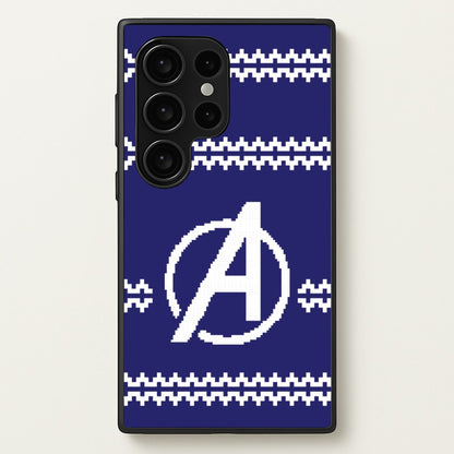 Superhero Team Blue Christmas Jumper  Galaxy S24 Ultra Case
