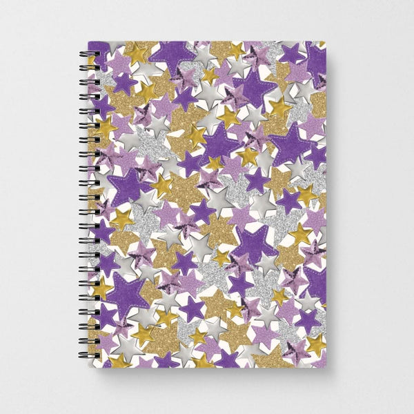 Mauve Stars Collage  Notebook
