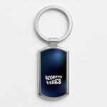 Scorpio Vibes Gradient Zodiac Silver Metal Keyring