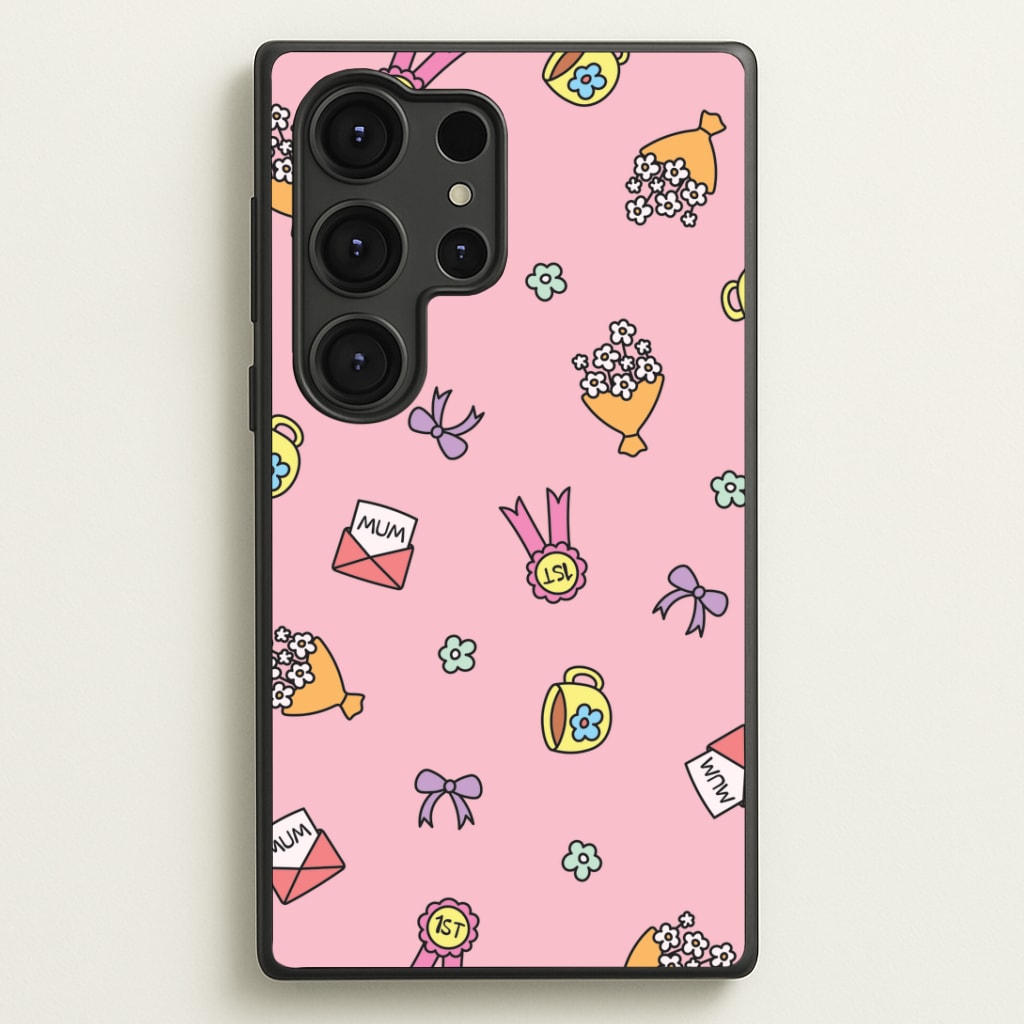 Mum Doodles Pattern Galaxy S25 Ultra Case