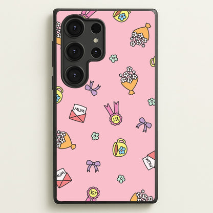 Mum Doodles Pattern Galaxy S25 Ultra Case