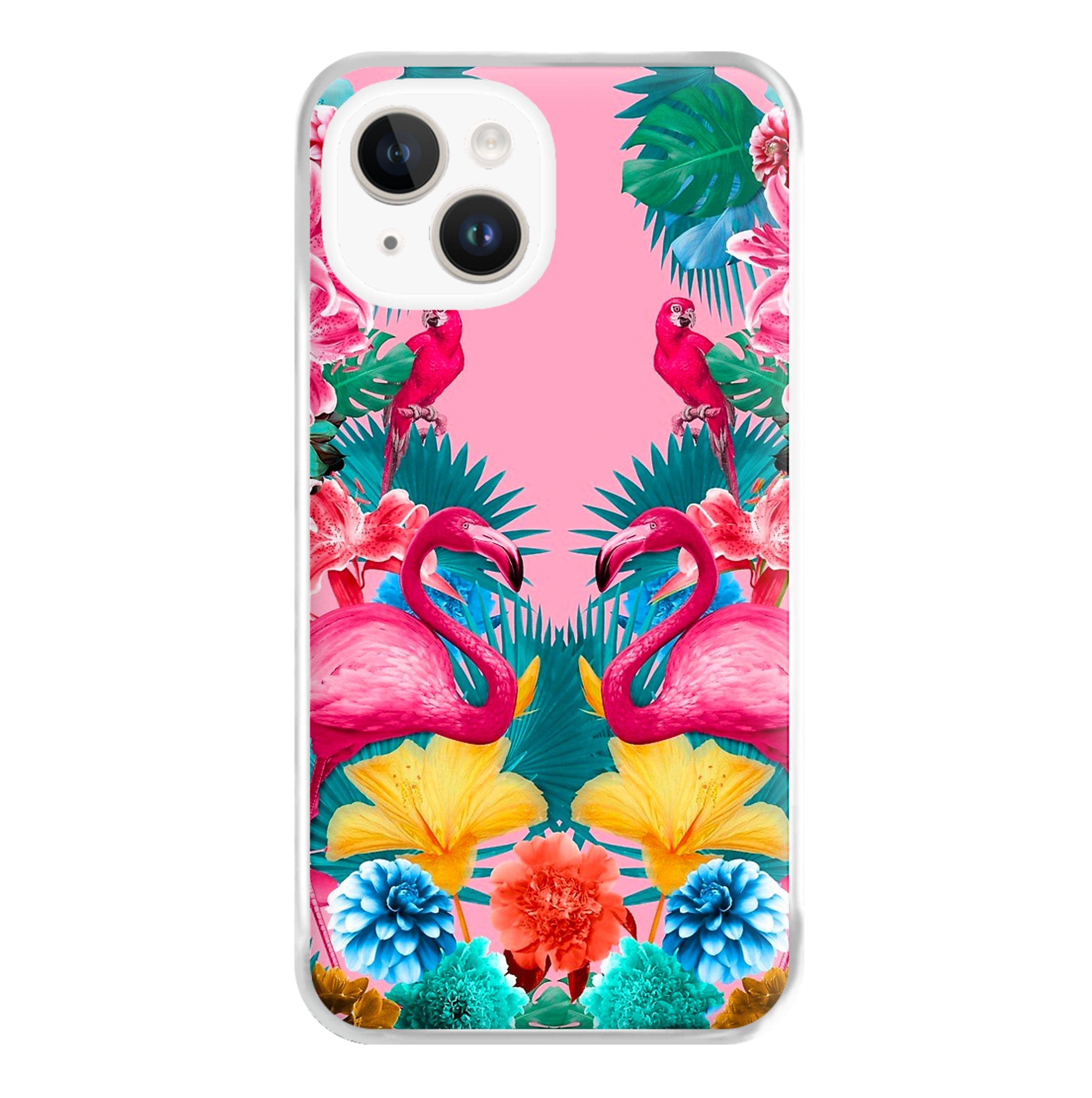 Flamingo and Tropical garden Phone Case