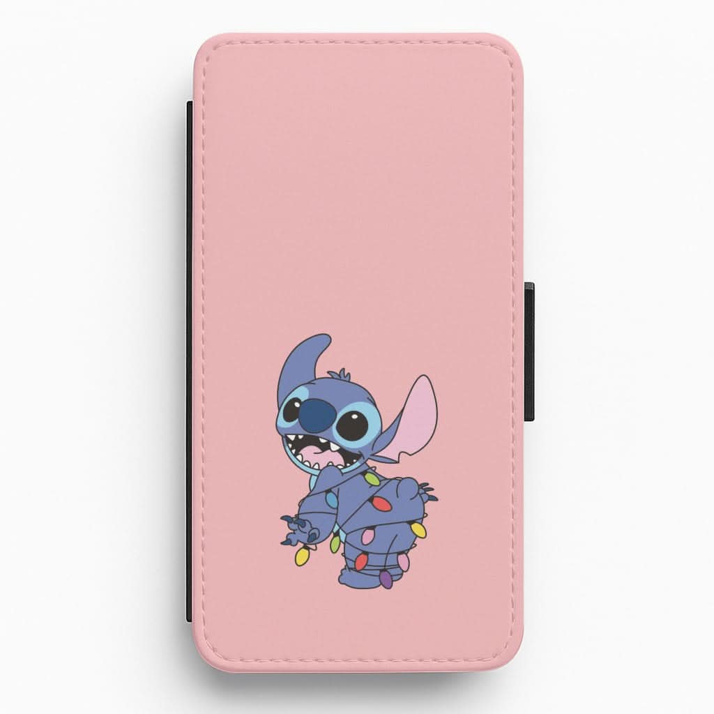 Cute Blue Alien Fairylights Flip / Wallet Phone Case