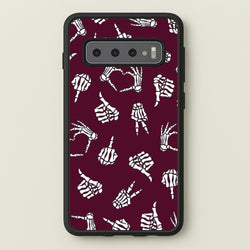 Skeleton Hands Pattern Galaxy S10 Plus Case