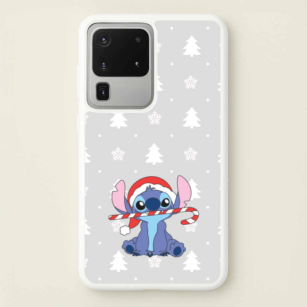 Cute Blue Alien Candycane Galaxy S20 Ultra Case