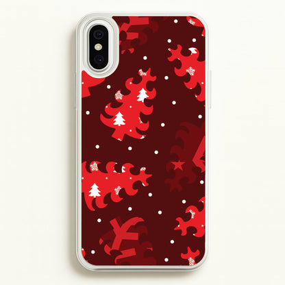 Wrapping Paper Christmas Tree Pattern iPhone XS Max Case