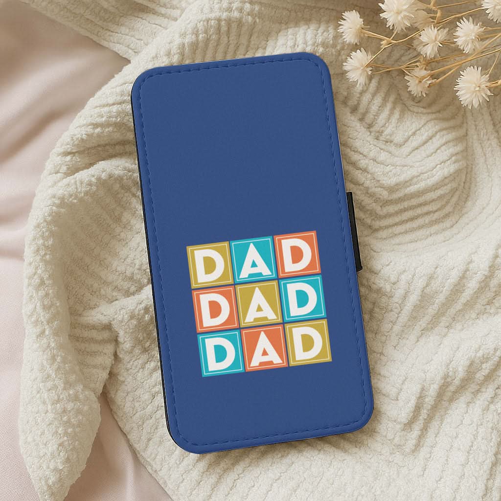 Dad Cubes Leather Phone Case