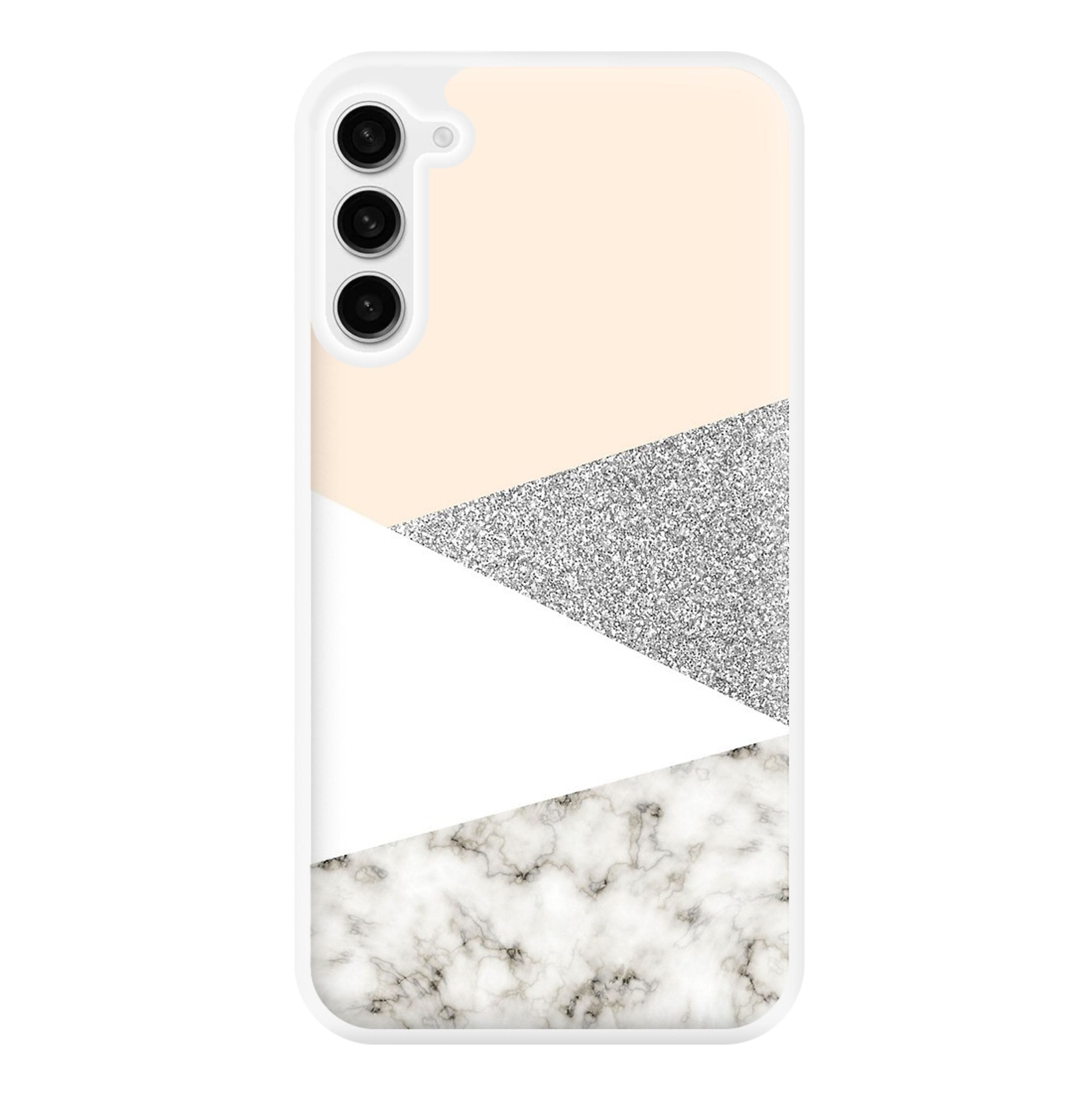 Abstract Marble and Silver Pattern Phone Case