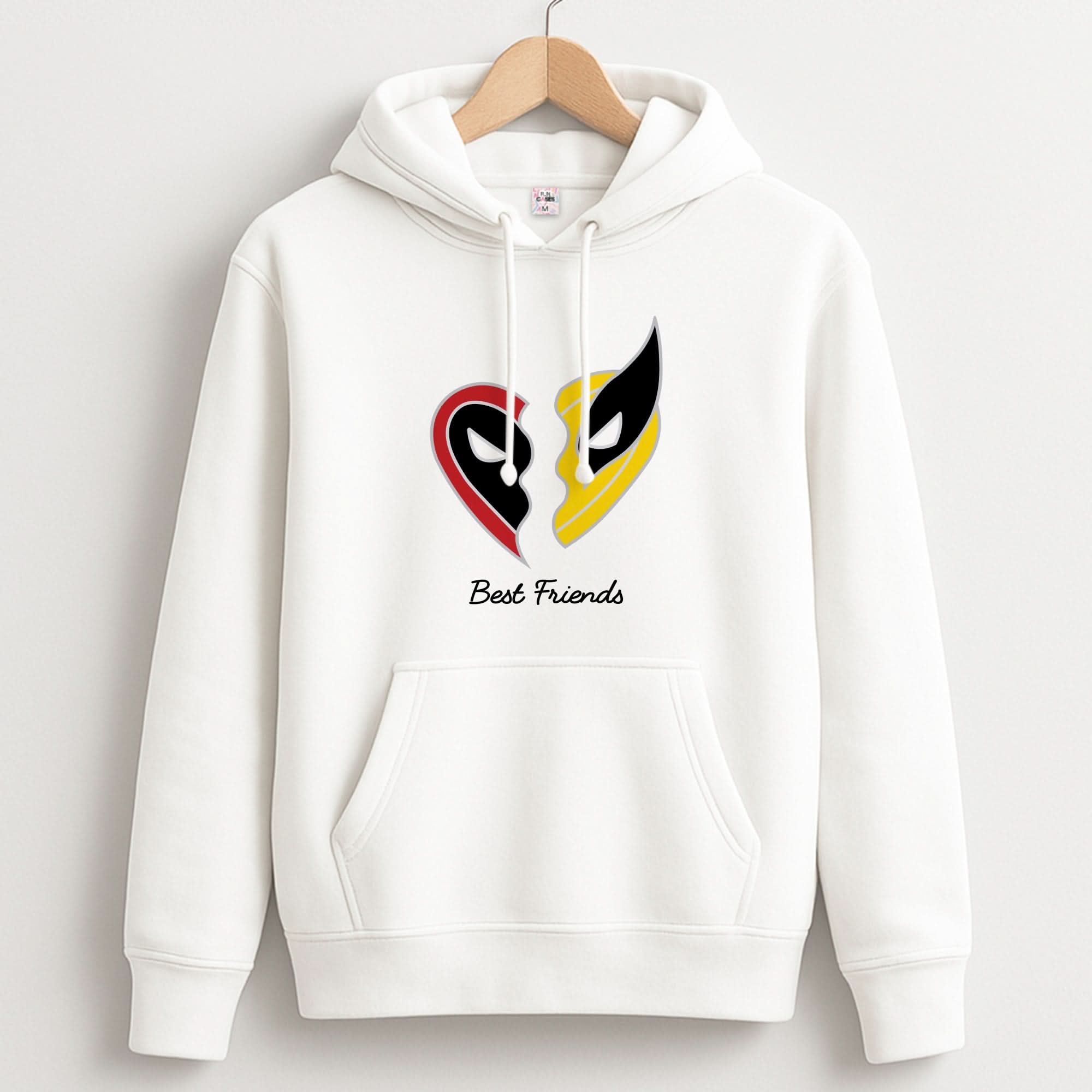 Superhero Best Friends Locket Unisex Hoodie