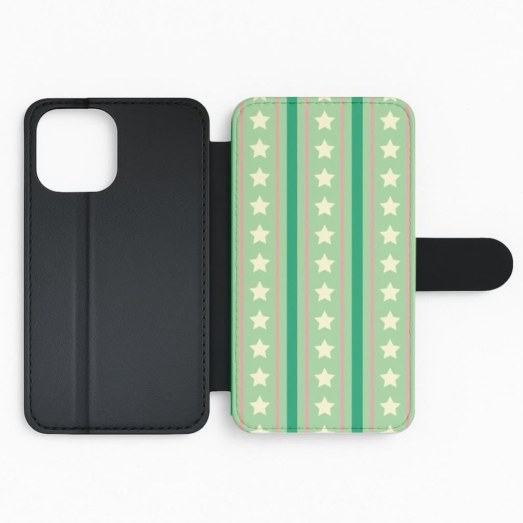 Stars And Stripes Christmas Pattern Flip Phone Case