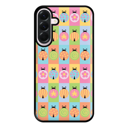 Cartoon Ladybugs Colourful Pattern Galaxy A36 Case