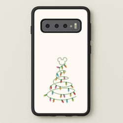 Cartoon Mouse Christmas Tree Lights Galaxy S10 Plus Case
