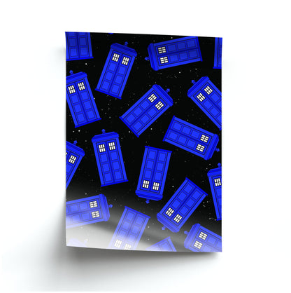 Tardis Pattern Poster