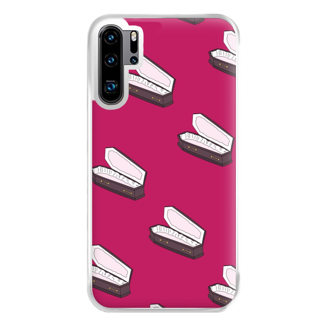 Bright Pink Coffin Pattern Huawei P30 Pro Case