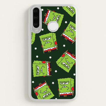 Grumpy Christmas Cartoon Sponge Pattern Huawei P30 Lite Case