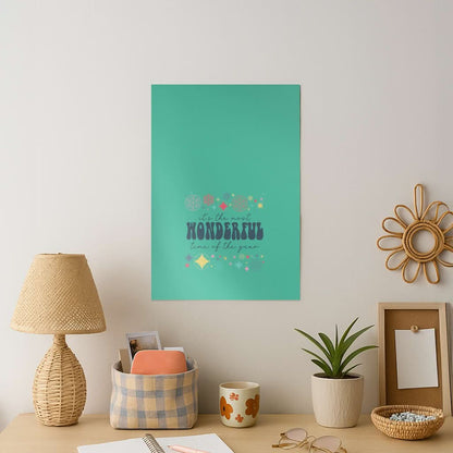 The Most Wonderful Time Of The Year Geometric Art Print
