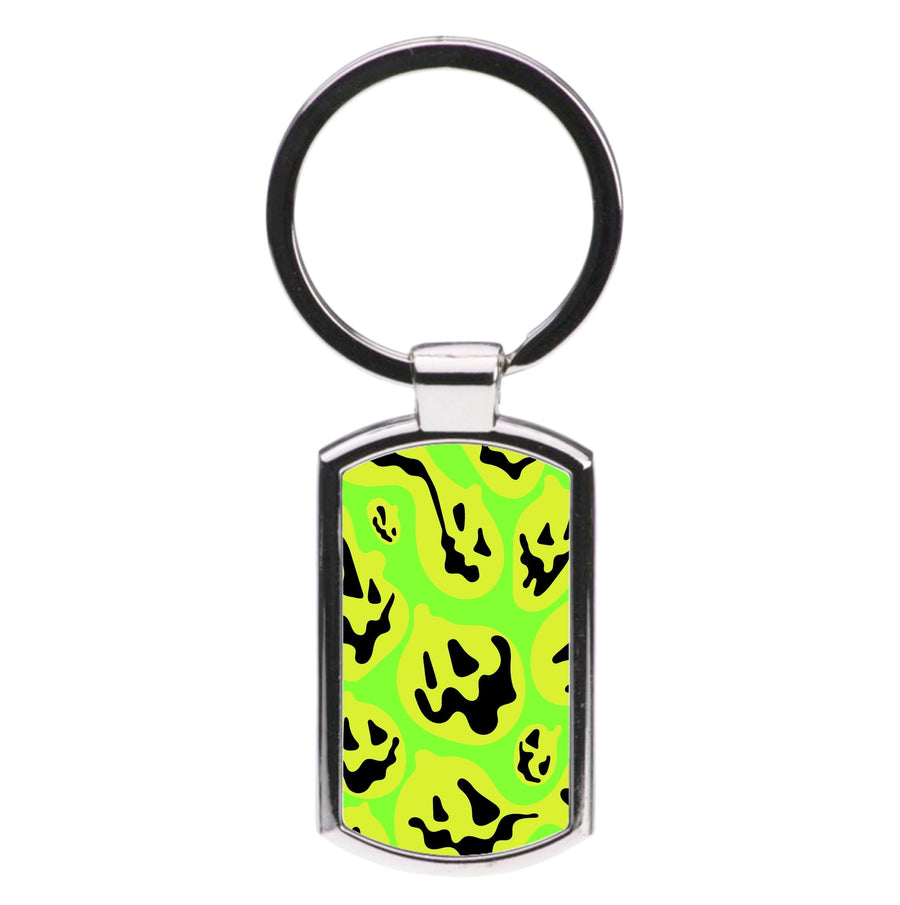 Green Pumpkin Pattern Luxury Keyring