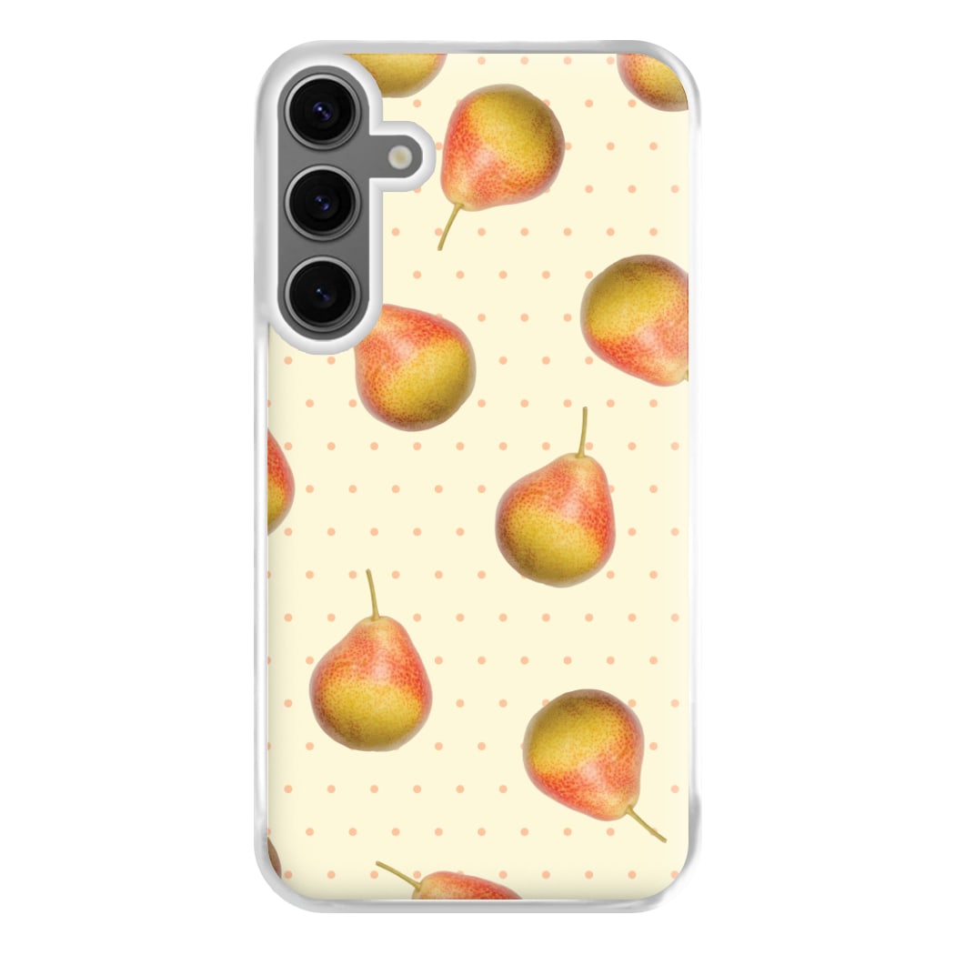 Pears And Polka Dots Pattern Galaxy S24 Case