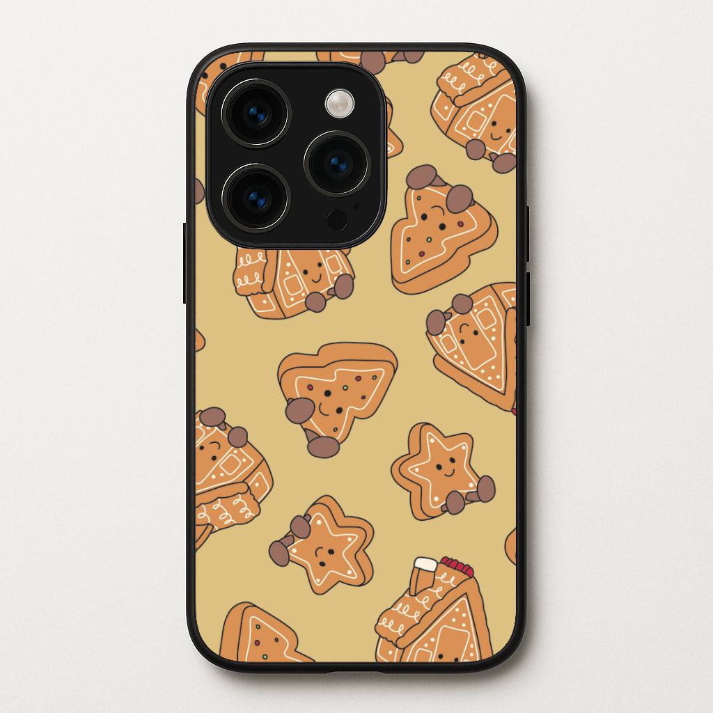 Gingerbread Plushies Pattern iPhone 14 Pro Case