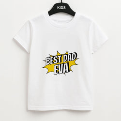 Comic Book Best Dad Eva Kids Unisex T-Shirt