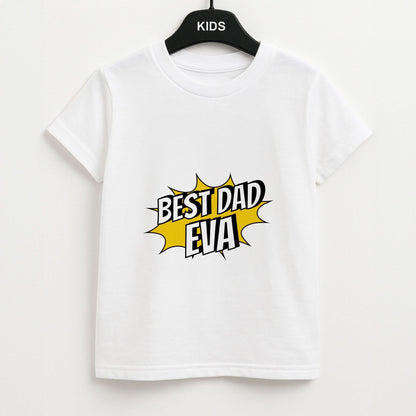 Comic Book Best Dad Eva Kids Unisex T-Shirt