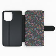 Neon Christmas Icons Pattern I Flip / Wallet Phone Case 2