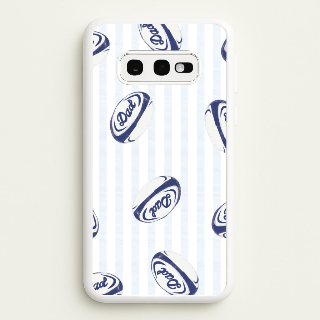 Dad Rugby Ball Pattern Galaxy S10e Case