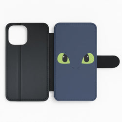 Black Fury Dragon Face Flip Phone Case