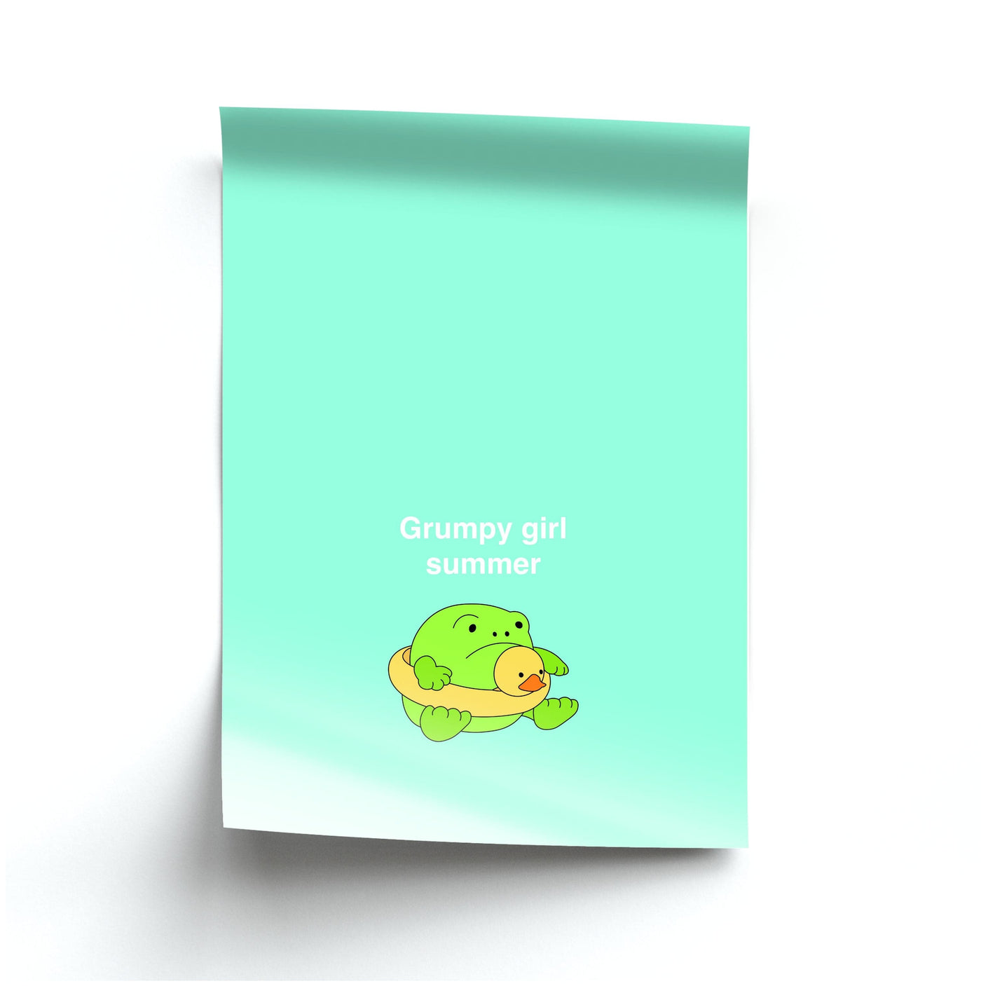 Grumpy Girl Summer - Plushy Poster