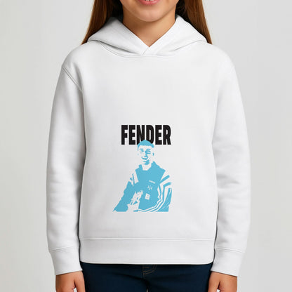 Fender Silhouette Blue Girls Hoodie