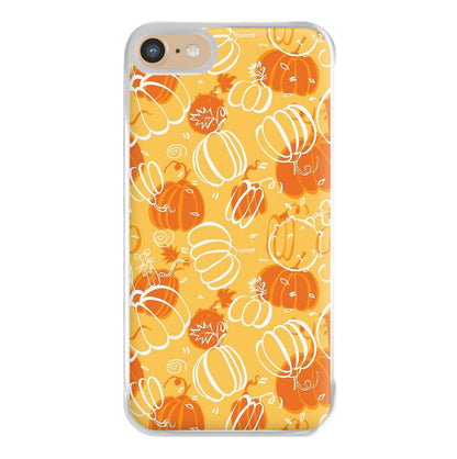 Drawn Pumpkin Pattern Phone Case