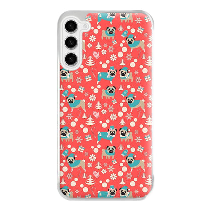 Christmas Pug Pattern Phone Case