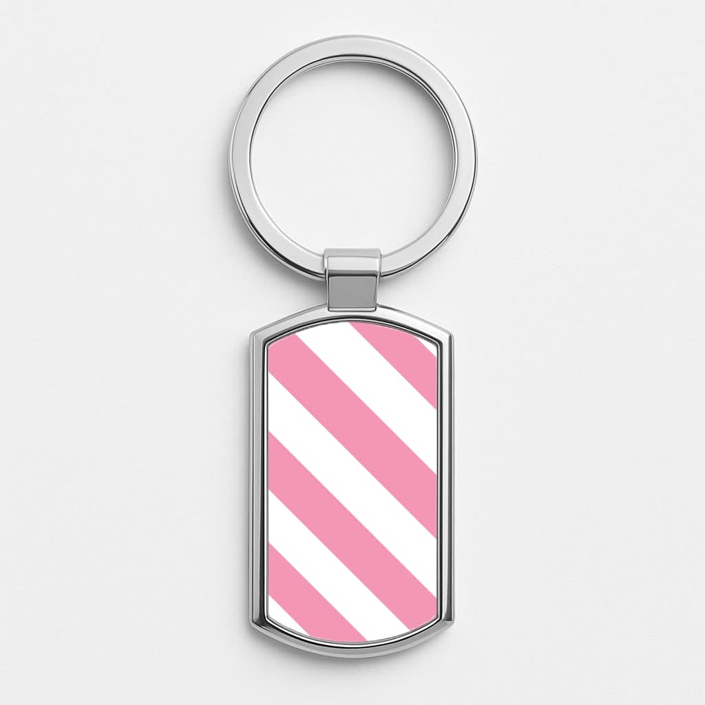 Candy Cane Stripes Luxury Keyring
