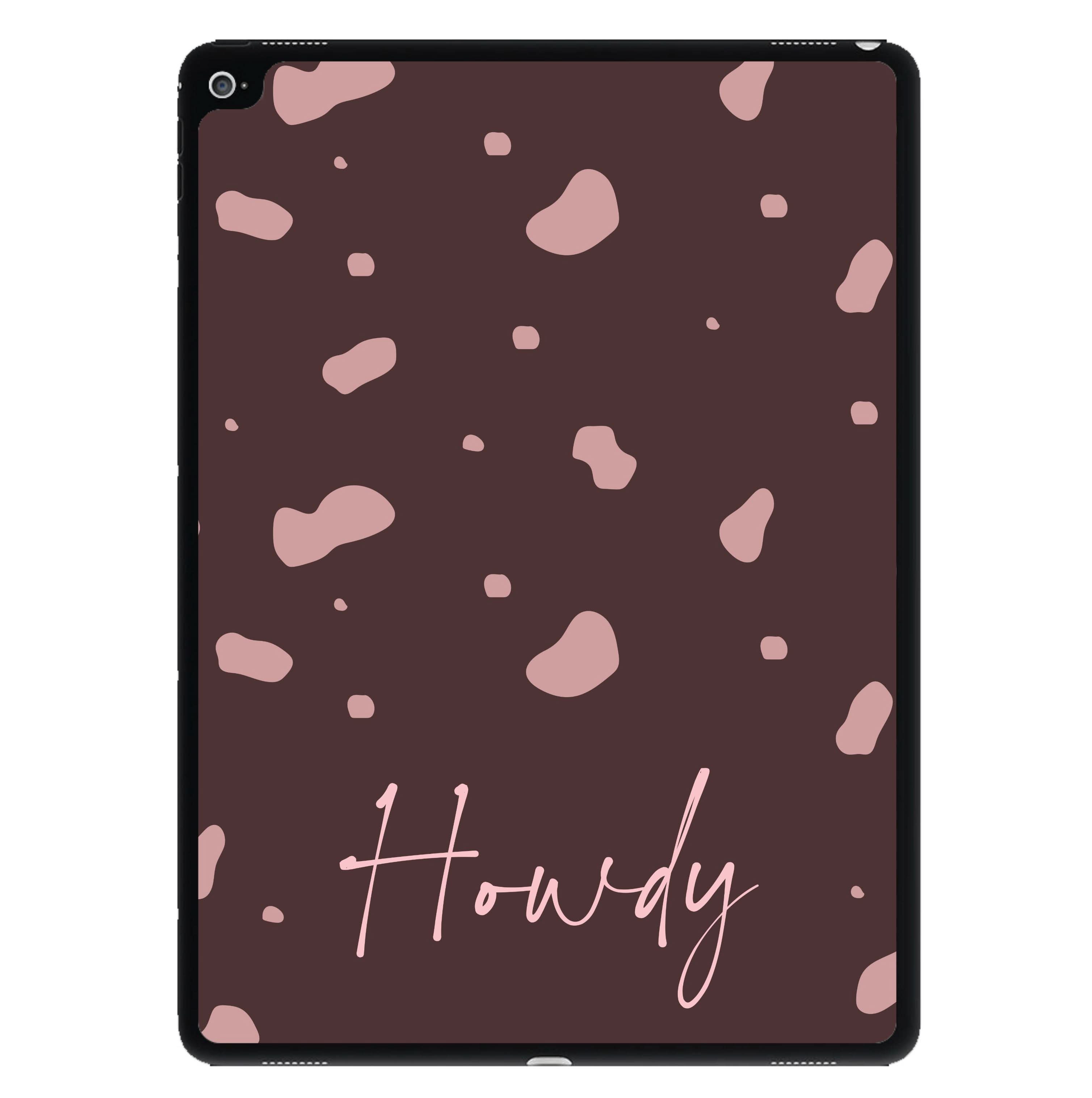 Cow Print Howdy iPad Case