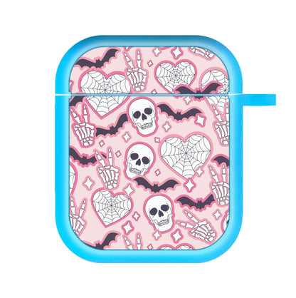 Cute Halloween Stickers Pattern AirPods Case