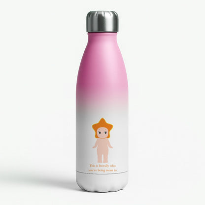 This Is Literally Who You're Being Mean To Pink Water Bottle