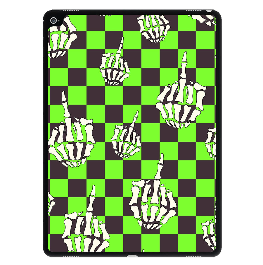 Green Middle Finger iPad Case