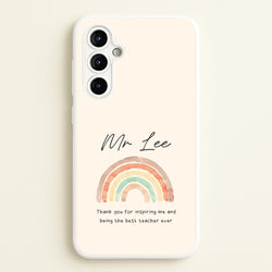 Biege Personalised Teacher Rainbow  Galaxy A54 Case
