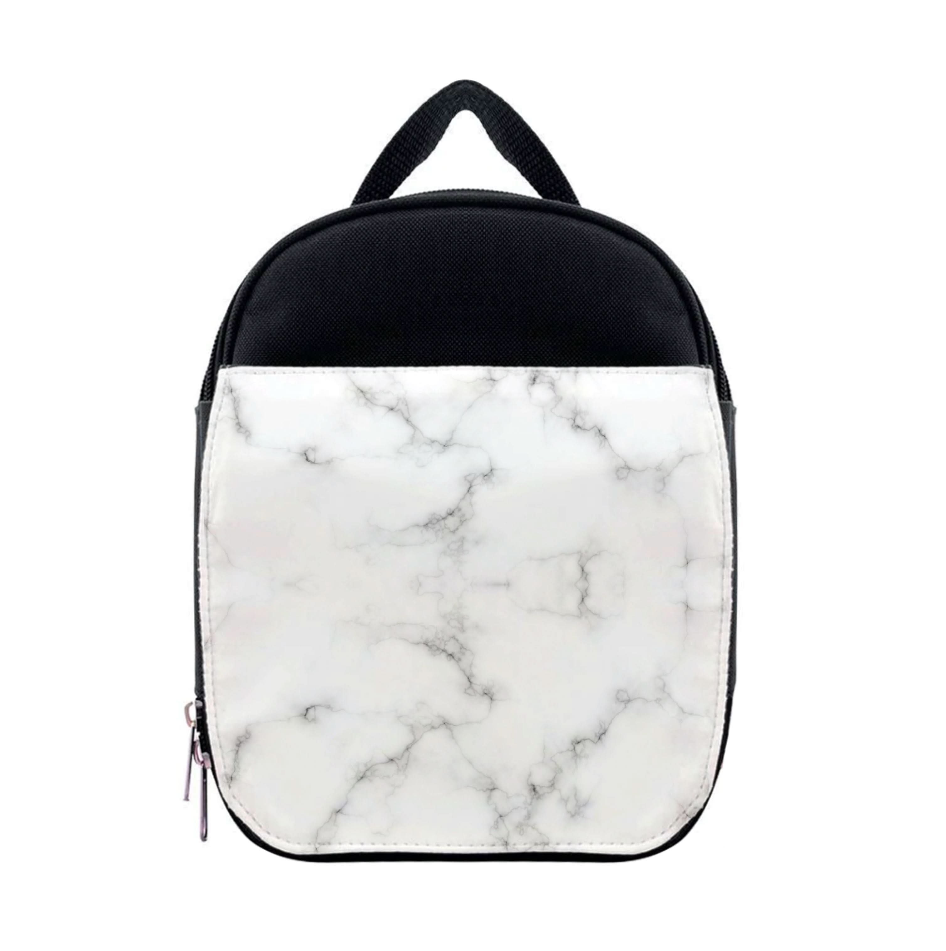 White Marbled  Lunchbox