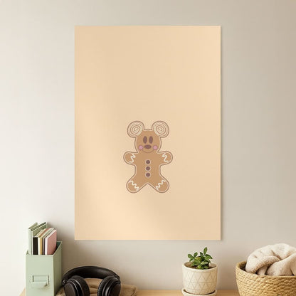 Cartoon Mouse Gingerbread Poster