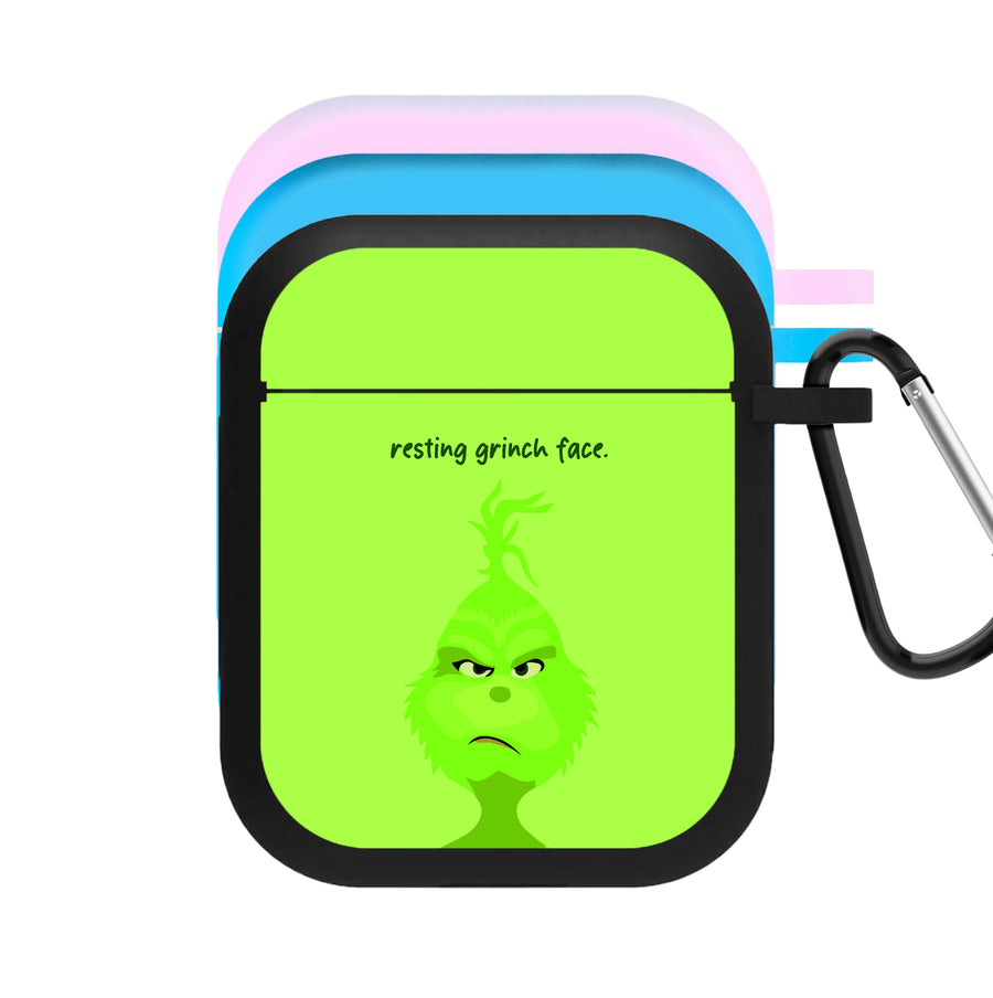 Resting Grinch Face - Christmas AirPods Case
