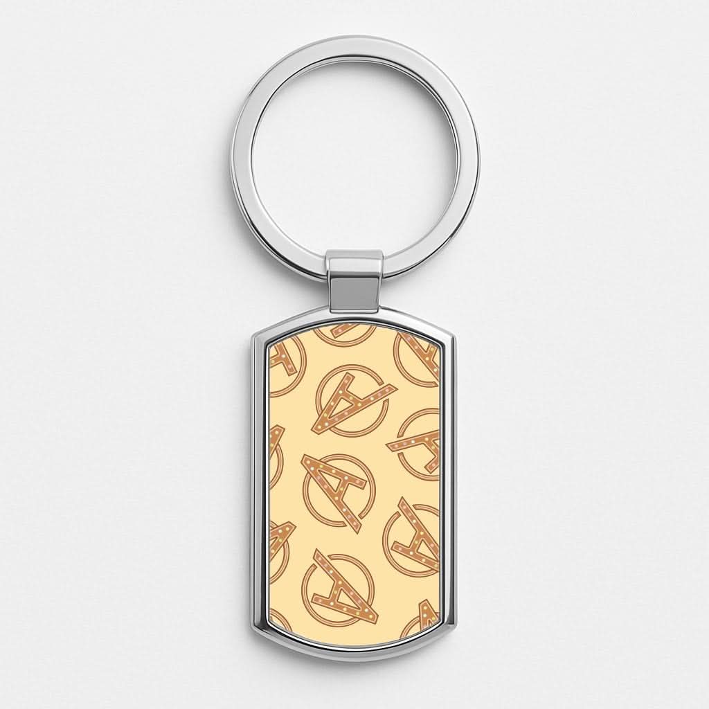 Superhero Team Gingerbread Pattern Luxury Keyring