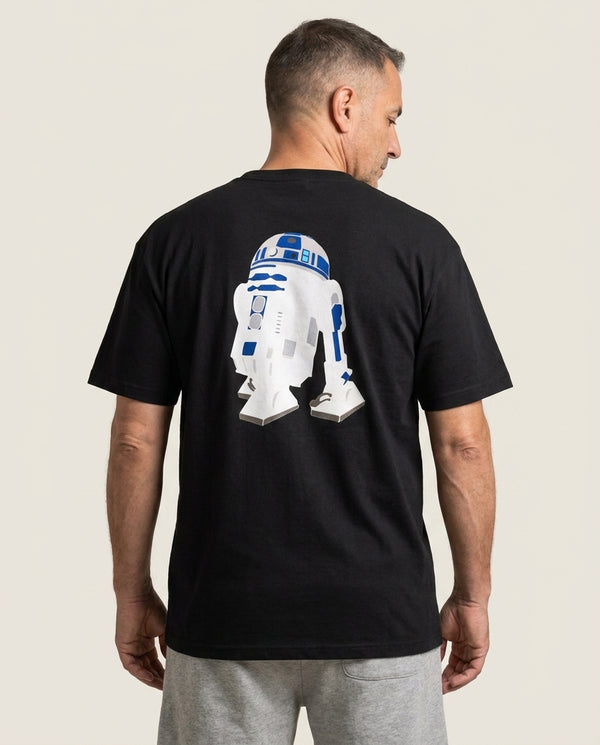 R2D2 T-Shirt — Black Back, worn