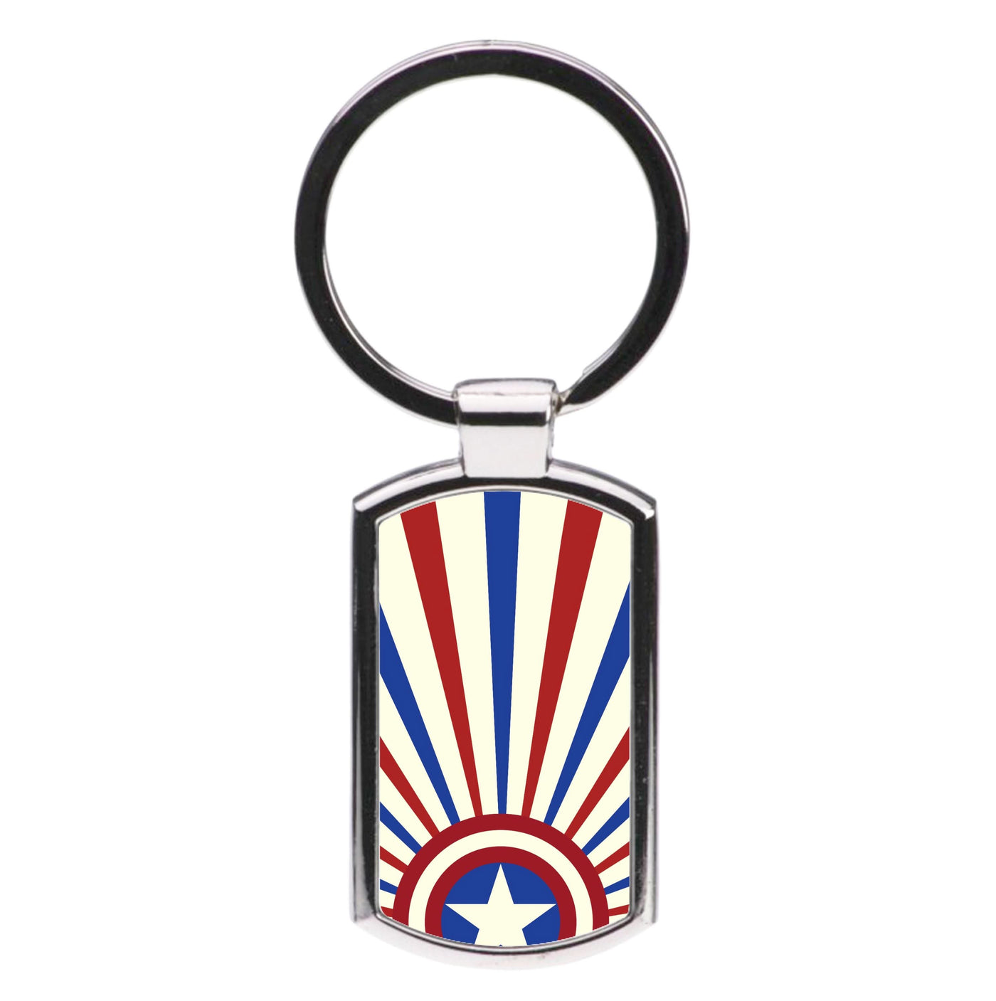 Shield And Stripes Luxury Keyring