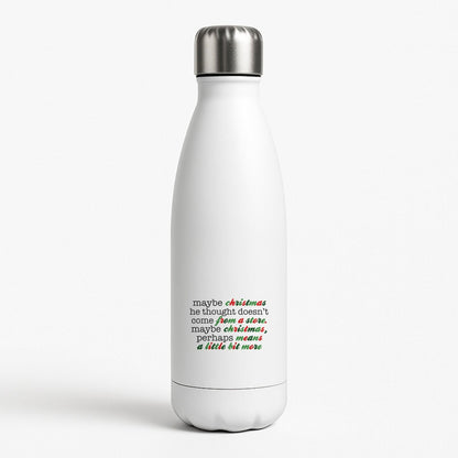 Green Creature Quote White Water Bottle