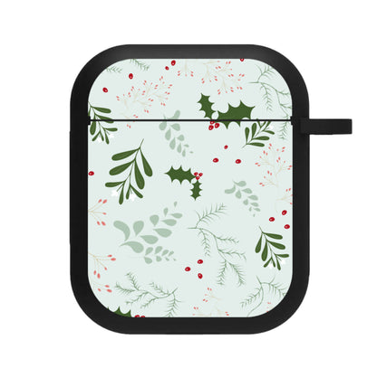 Christmas Floral Pattern AirPods Case