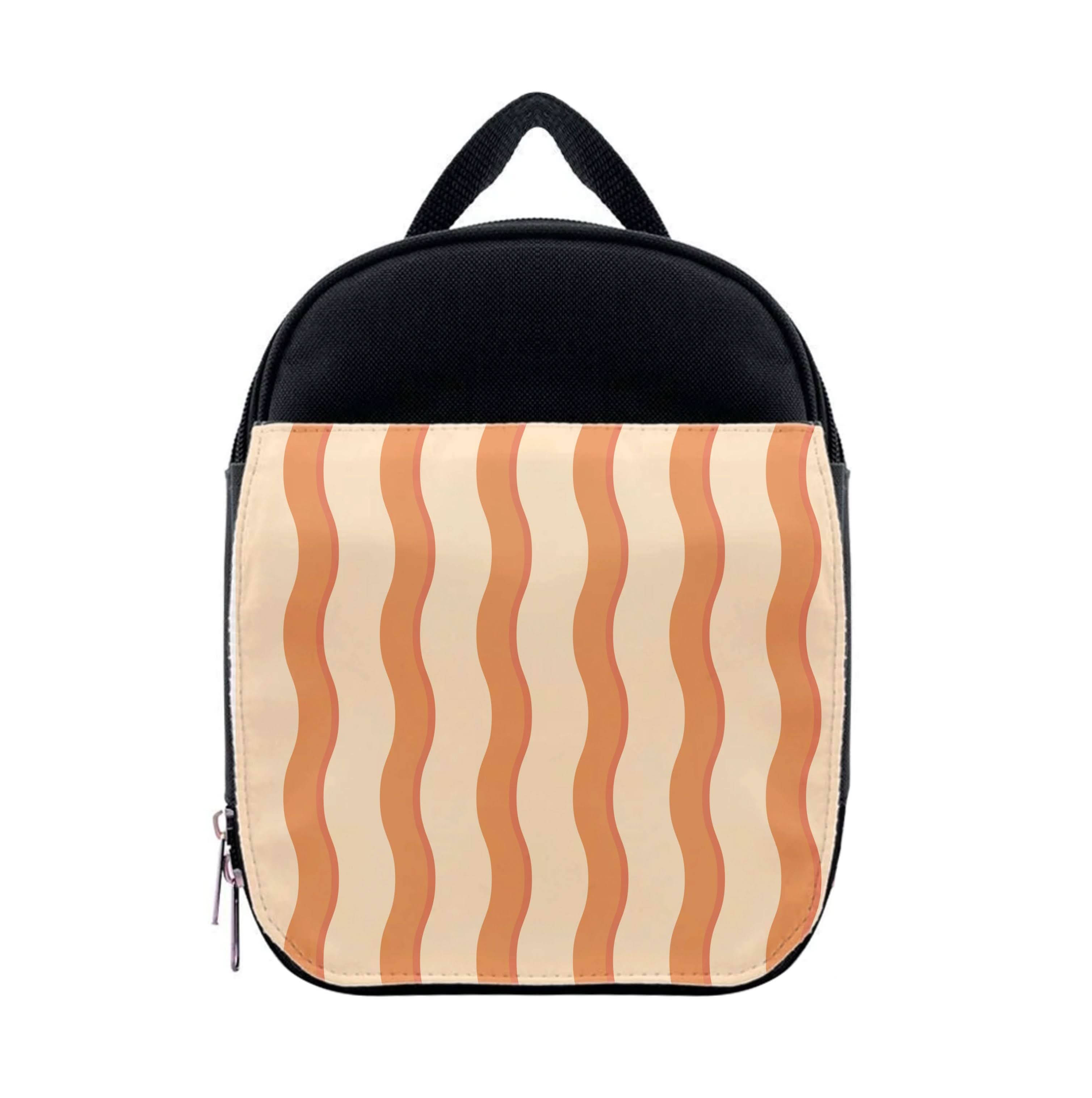 Orange Wavy Stripes Pattern Lunchbox